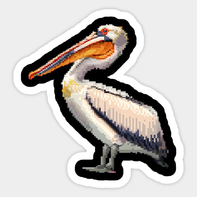 Pixelated Pelican Artistry Sticker by Animal Sphere